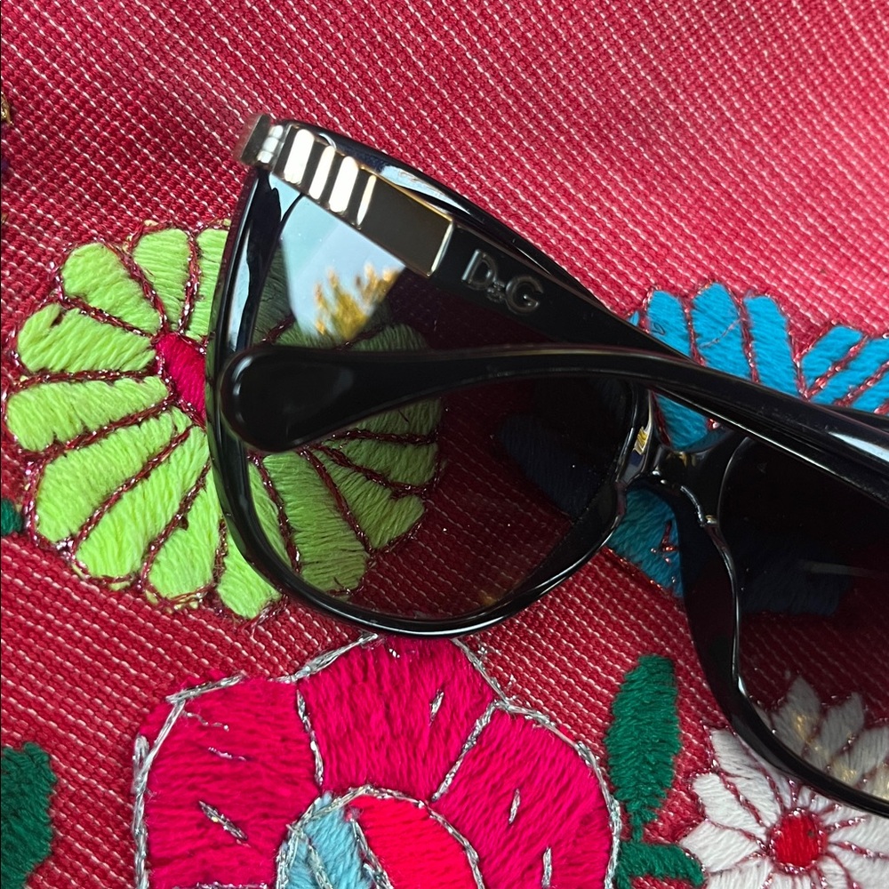 DG DOLCE & GABBANA DD 8096 501/8G 58-14 135 3N SUNGLASSES Cat Eye BLACK - Picture 12 of 12